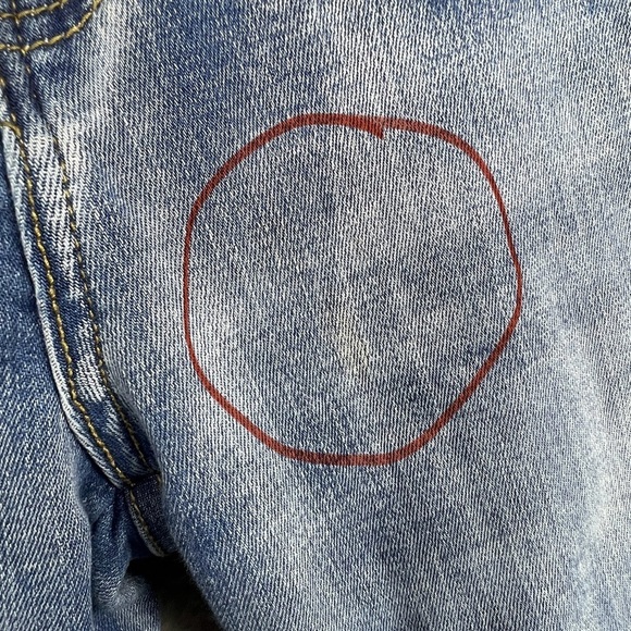 Crysp Denim Jeans Mens 36 Medium Wash Skinny Fit Distressed Patched Zippers - Picture 12 of 15